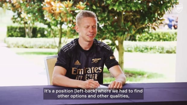 Arteta: 'Zinchenko will inspire us'